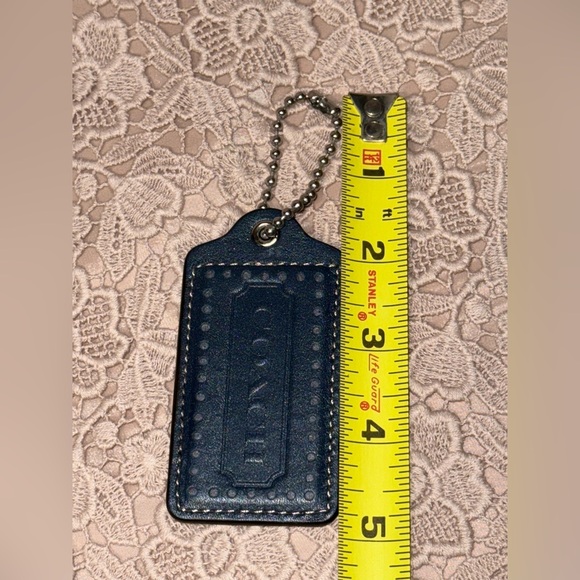 COACH Blue Leather Hang Tag - Picture 3 of 5